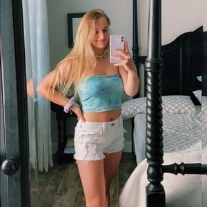 Trendy tie dye tube top